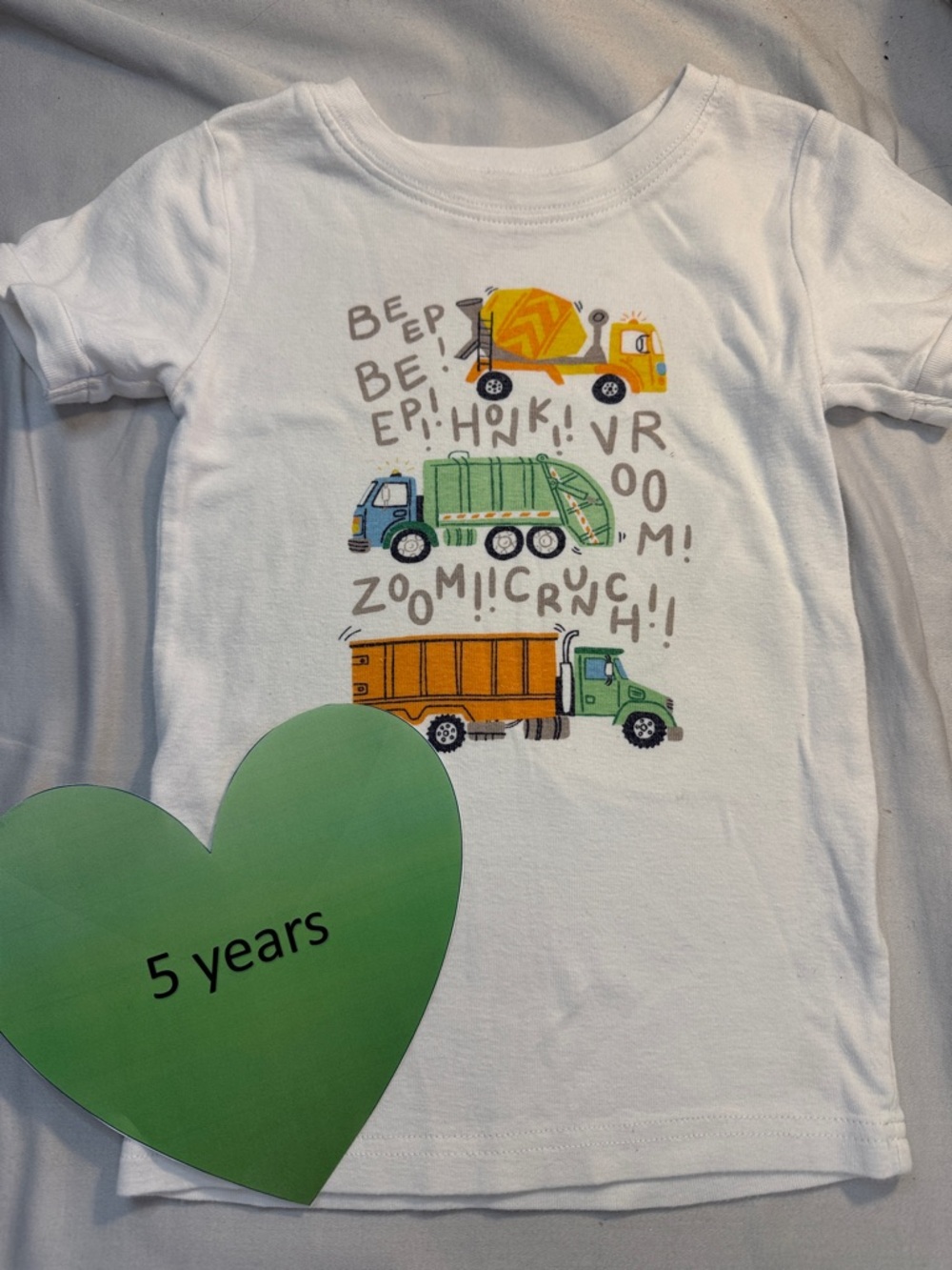 Old Navy - Kids' Classic short sleeve White Tee shirt with truck design